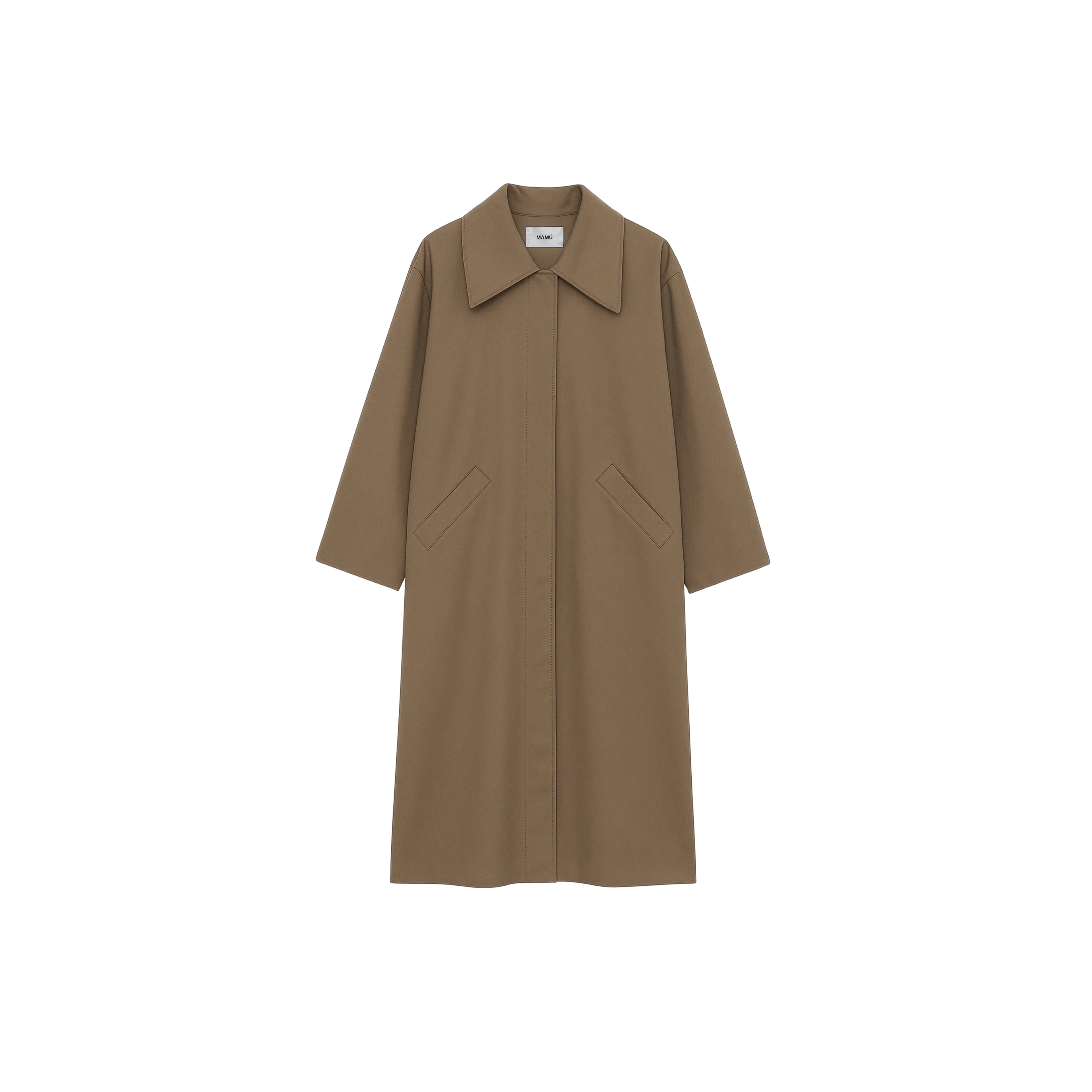 The MAMÚ CARAMEL TOBBACO MAXI TRENCH COAT