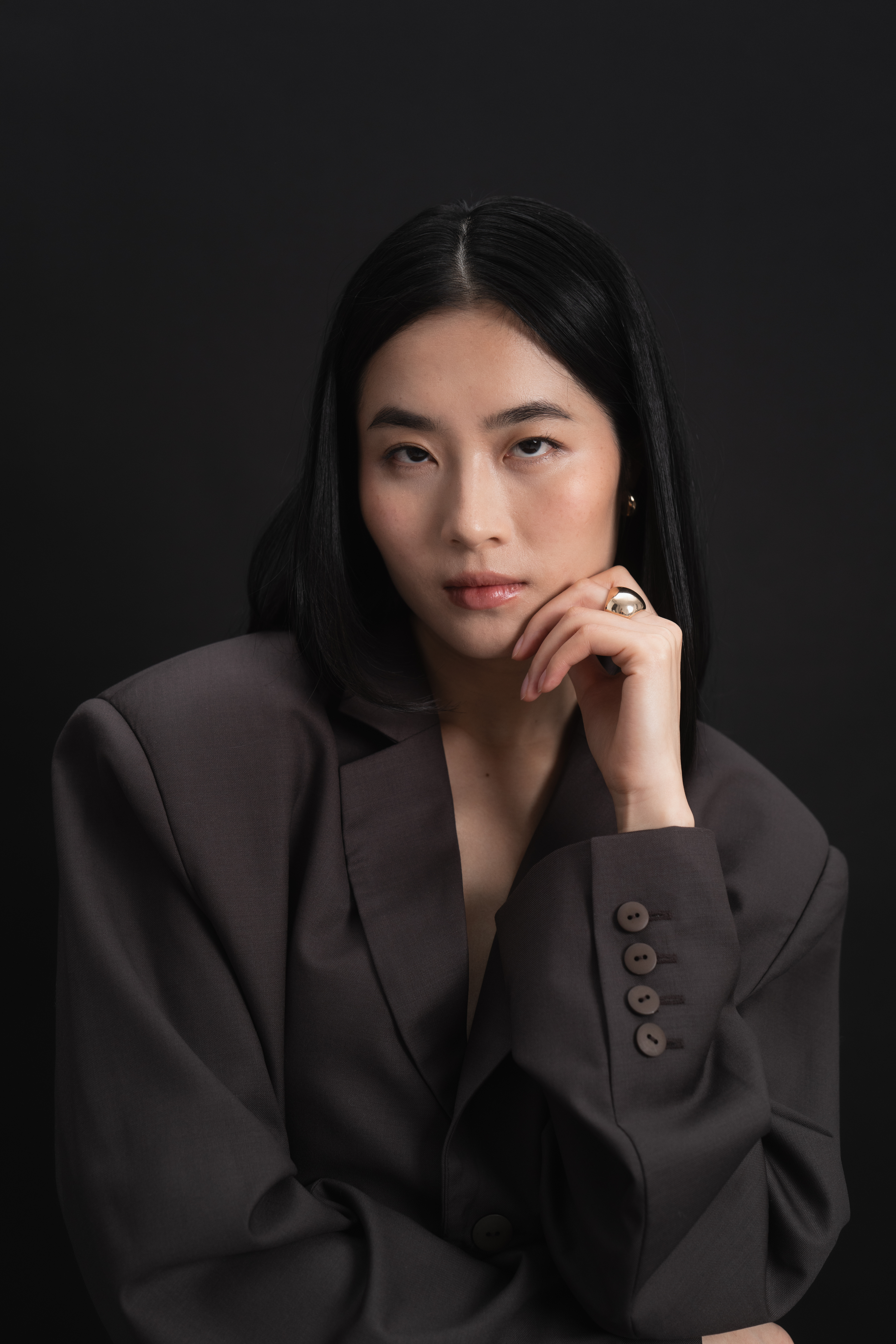 The MAMÚ CINNAMON WOOL BLAZER bottom image